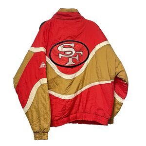 SF 49ers NFL Authentic Pro Line Snap Full Zip Men’s Jacket XL Vintage